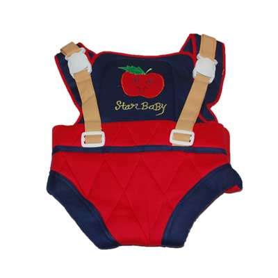 "Baby Carrier Code -505-1 (Red with Blue print Design) - Click here to View more details about this Product